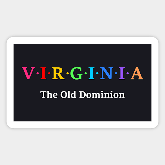 Virginia, USA. The Old Dominion Sticker by Koolstudio